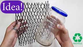 Great Idea With Bottle Net and Glass Jar! Incredible Recycling! Upcycling