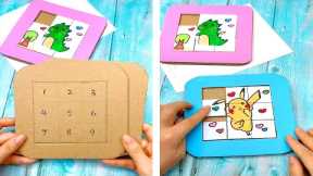 How To Make Interesting Puzzle Game From Cardboard | Cardboard DIY #Shorts