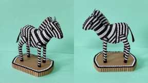 How To Create A Cardboard Zebra | Cardboard Crafts | Paper Crafts