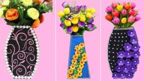 3 Beautiful Cardboard Flower Vase DIY Ideas | How to Make Flower Vase With Cardboard | Flower Vase