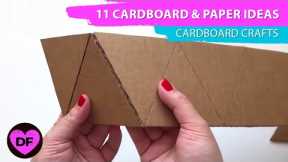 DIY 📦 👌 11 Cardboard & Paper Ideas | Cardboard crafts